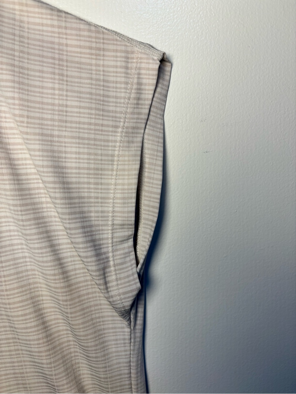 Mono B Cream Plaid Short Sleeve Crewneck Top - Picture 3 of 7